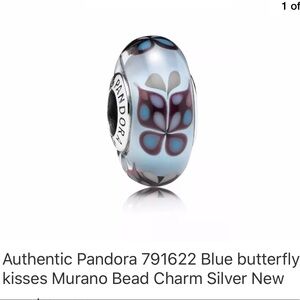 Authentic Pandora Butterfly Murano Glass Charm